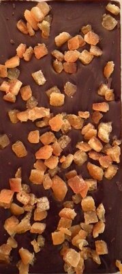 Tablette au chocolat noir et Oranges Confites