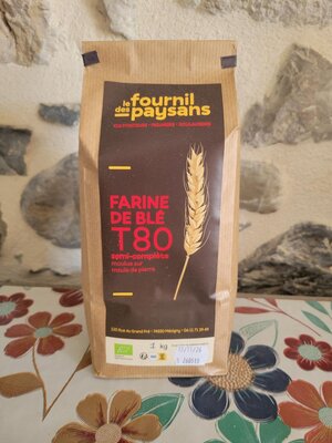 Farine blé moderne semi-complète (t80)