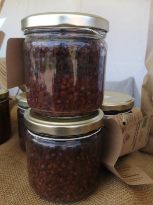 Bocal lentilles cuisinées aux herbes