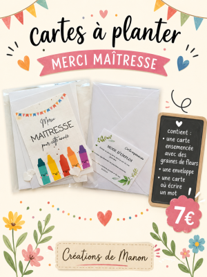 Carte merci maitresse crayons