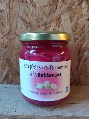 Oeufs de caille marinés à la betterave