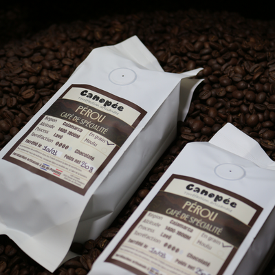 Café de spécialité du pérou en grains