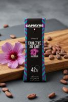 Tablette de chocolat au lait hibiscus