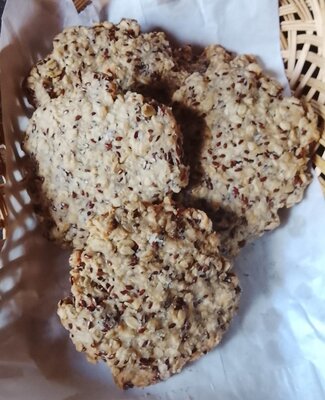 Biscuits moutarde et lin brun