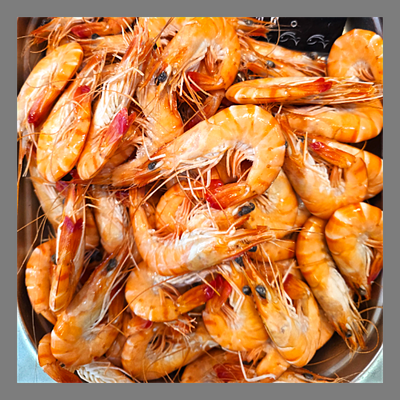 Crevettes roses cuites bio madagascar