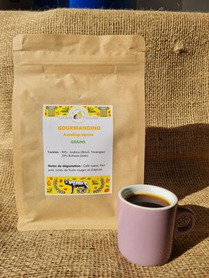 Gourmandino, mélange de grains pour espresso.