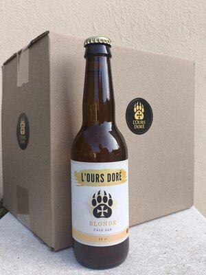 Carton 12 x 33 cl – bière blonde l’ours doré
