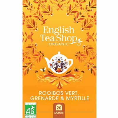 Rooibos vert, grenade & myrtille bio 20 sache