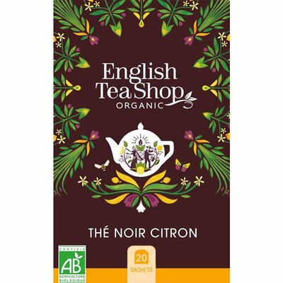 Thé noir citron bio 20 sachets