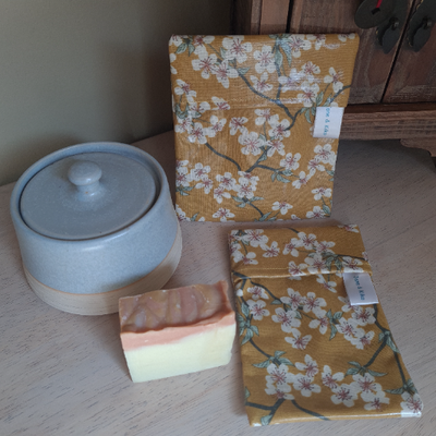 Pochette à savon xxl jaune