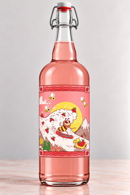 Kombucha hibiscus framboise 75 cl bio