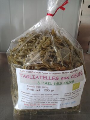 Tagliatelles fines aux oeufs à l'ail des ours