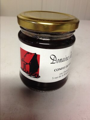Confit de vin rouge safrané sans alcool