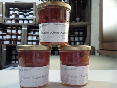 Confiture de pomme rhum raisins 330 gr