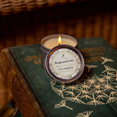 Bougie naturelle fleur de coton