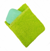 Moussette pour le savon en éponge vert 100%coton bio