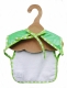 Bavoir bébé bio pull vert biais vert  imperméable  et éponge 100% bio - image 2