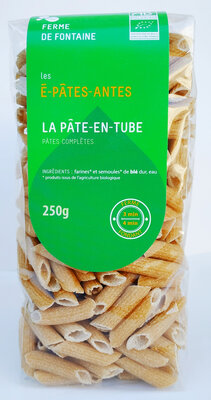 Pâtes bio en tube