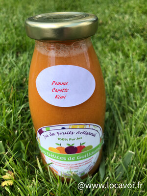 Jus pomme carotte kiwi 100 % pur jus