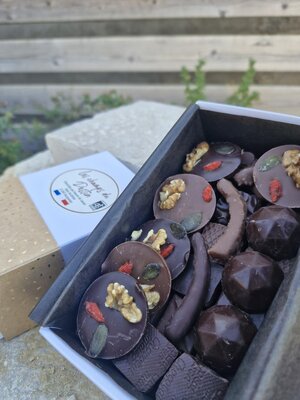 Boîte de chocolats bio kraft 370 g