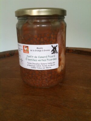 Confit de canard ô lentilles vertes picard