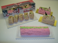 4 parts de bûche crème au beurre assorties