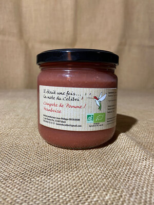 Compote pomme framboises