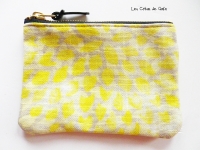 Trousse pétillant /  jaune, gris, beige