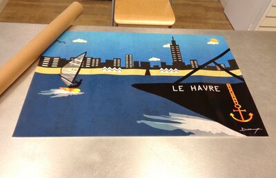 Poster photo 42x60 cm lh from sea