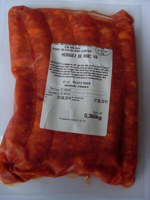 Merguez de porc (par 6)
