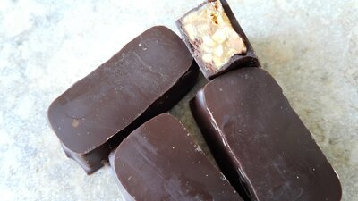 Bonbons chocolat bio, caramel miel e