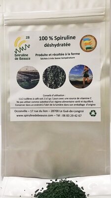 Spiruline deshydratee en paillettes (200gr)