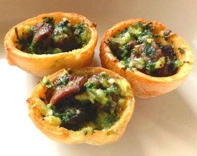 12 croquilles d'escargots à la bour