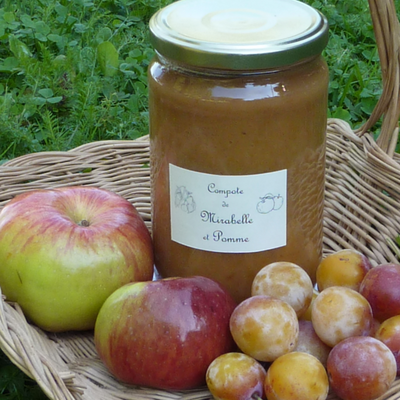 Compote de mirabelle et pomme