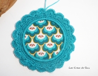 Décoration murale bleu tiffany • cadre crochet