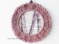 Décoration murale romance vegetale • cadre crochet