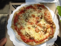 Pizza légumes, tome du sancy, cumin