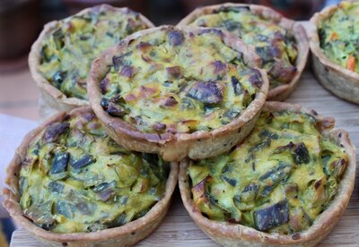 4 tartelettes poireaux tofu soyeux vegan