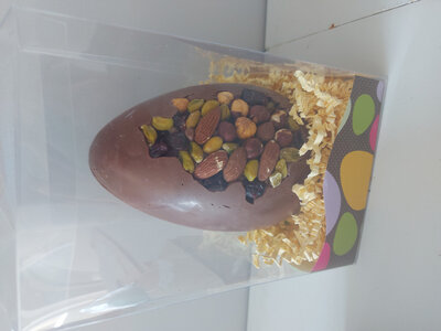 Pâques : oeuf mendiant de 15 cm