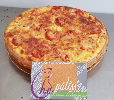 Quiche thon tomates emmental moutarde