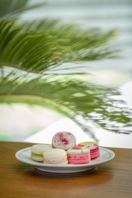 Parfum solide/ bougie fondant macaron rose
