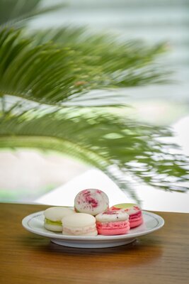 Parfum solide/fondant bougie macaron piña colada