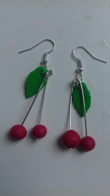 Boucle d oreille cerises