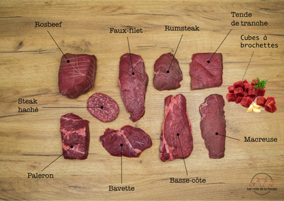 Colis de bœuf aubrac ou limousine « spécial grillade et barbecue » 6 kg