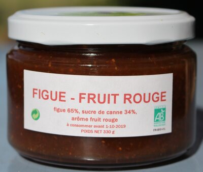 Confiture figue fruit rouge ''bio''