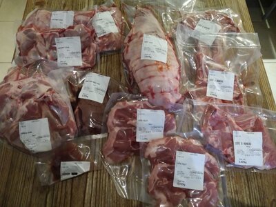 1/2 agneau decoupe sous vide