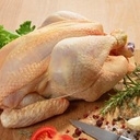 Poulet fermier découpe en morceaux