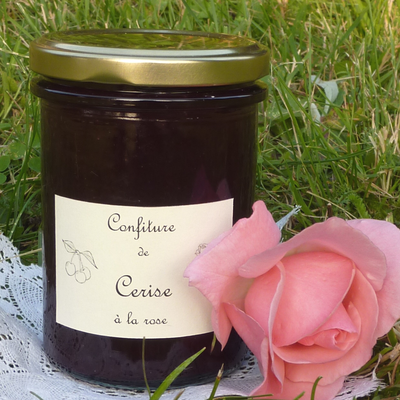 Confiture originale : cerise à la rose