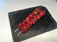 2 brochettes de boeuf (poivron)