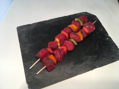 2 brochettes de boeuf (poivron)